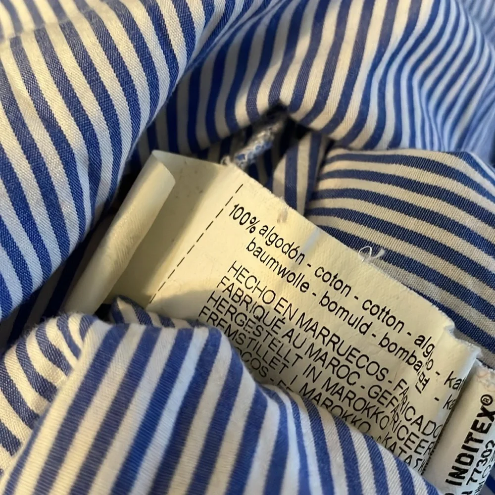 Zara puff sleeve button down shirt